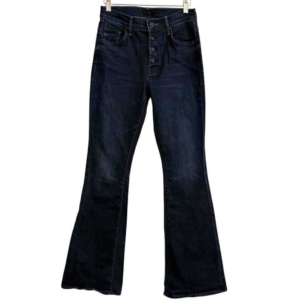 Mother The Pixie Weekender Jeans Night Tripper Women’s Size 27 Flare Dark Wash